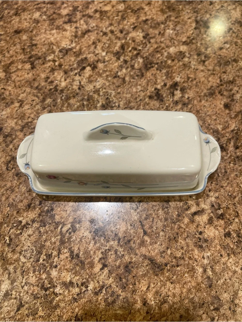 Gorham Country Flowers Butter Dish